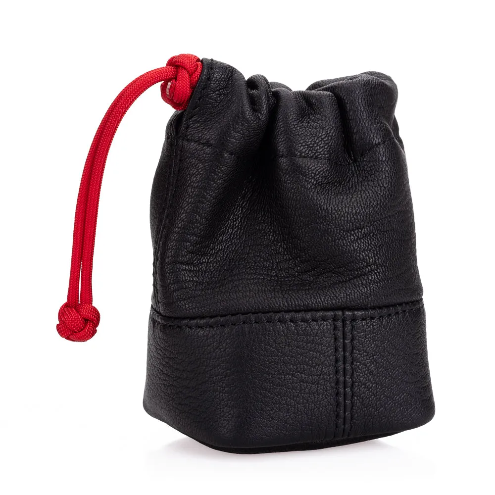 Artisan & Artist* ACAMLPL 120 Full Leather Lens Pouch, Small, Black