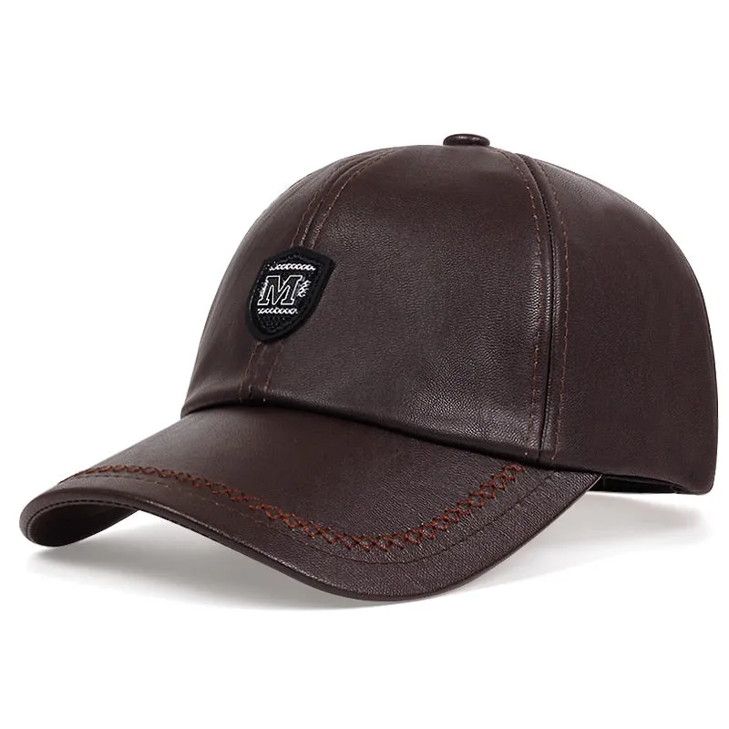 Autumn Winter warm leather baseball Cap Hip Hop Snapback Hat Fashion Men Women Sports Casual Caps Dad Hats Adjustable gorras