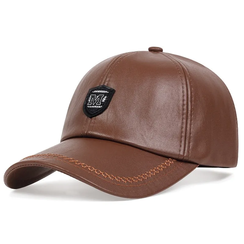 Autumn Winter warm leather baseball Cap Hip Hop Snapback Hat Fashion Men Women Sports Casual Caps Dad Hats Adjustable gorras