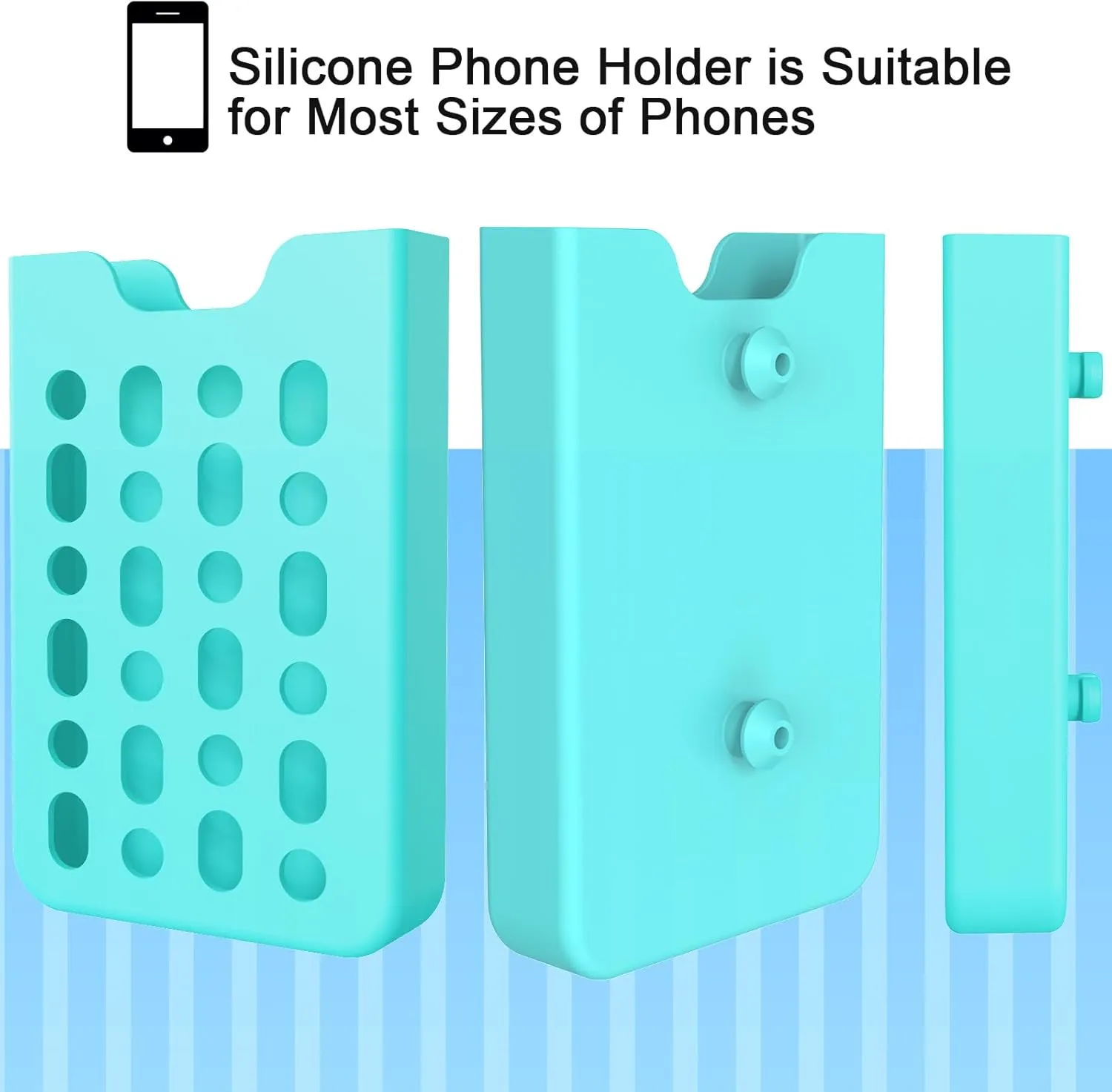 avakot Phone Holder Fit for Bogg Bag, Universal Lightweight Sturdy Insert Case, Phone Case Holder Accessories, Soft Silicone Phone Accessories Compatible with Tote Bag, Blue
