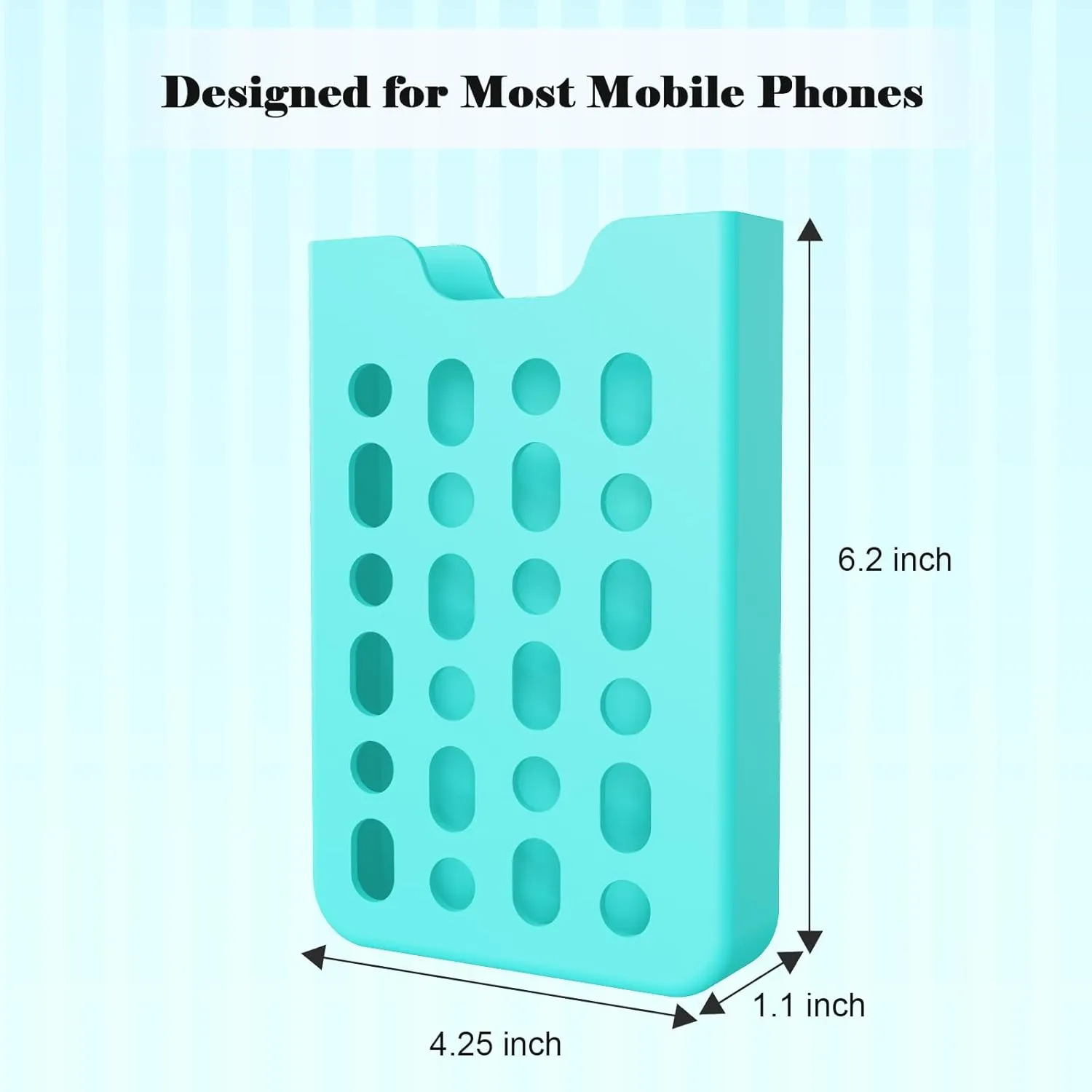 avakot Phone Holder Fit for Bogg Bag, Universal Lightweight Sturdy Insert Case, Phone Case Holder Accessories, Soft Silicone Phone Accessories Compatible with Tote Bag, Blue