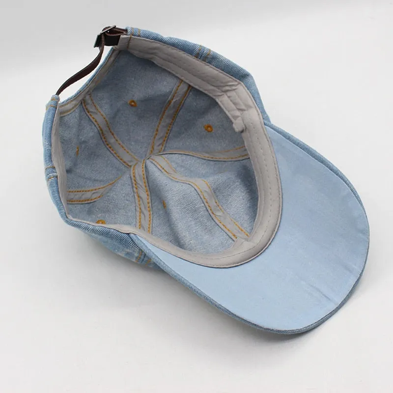 Baseball Cap Men Women Snapback Caps Brand Homme Hats For Women Falt Bone Jeans Denim Blank Gorras Casquette Plain 2019 Cap Hat