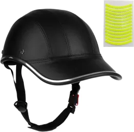 Bicycle Helmet PU for Adults Small/Large Baseball Cap Bike Helmet for Women and Men Adjustable Safe Sunshade 21.7-24.4 INCH Bike Cycling Helmets