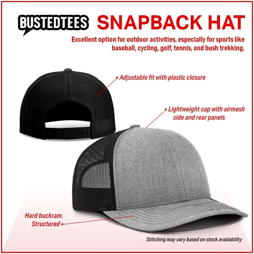 BustedTees XRP Back Mesh Hat Casual Wear Crypto Baseball Cap for Mens & Womens Breathable Mesh Adjustable Snapback Strap