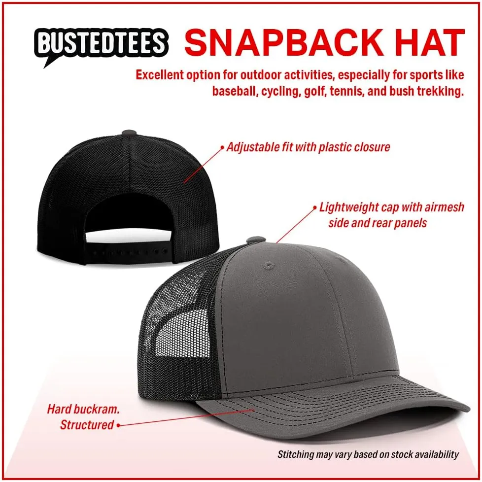 BustedTees XRP Back Mesh Hat Casual Wear Crypto Baseball Cap for Mens & Womens Breathable Mesh Adjustable Snapback Strap