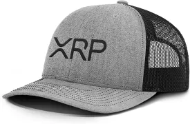 BustedTees XRP Back Mesh Hat Casual Wear Crypto Baseball Cap for Mens & Womens Breathable Mesh Adjustable Snapback Strap