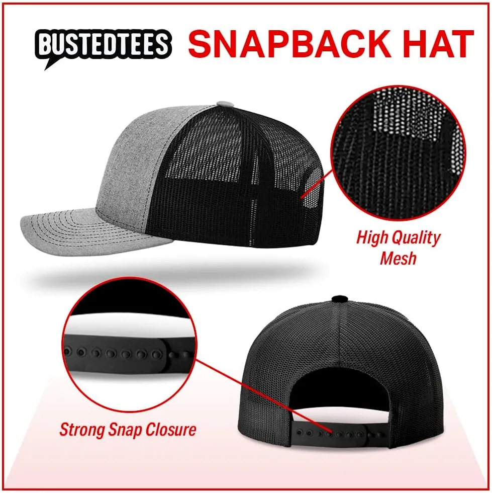 BustedTees XRP Back Mesh Hat Casual Wear Crypto Baseball Cap for Mens & Womens Breathable Mesh Adjustable Snapback Strap