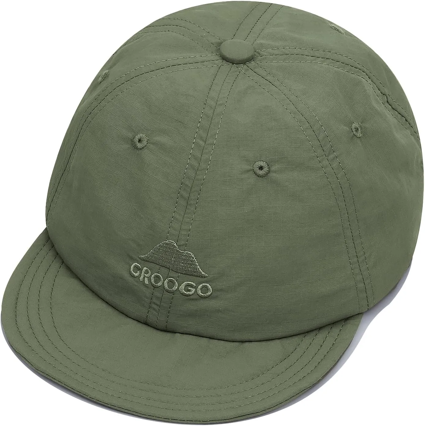 Croogo Quick Dry Short Brim Baseball Cap Soft Flat Bill Sun Hats Lightweight Trucker Caps Waterproof Umpire Short Bill Cap