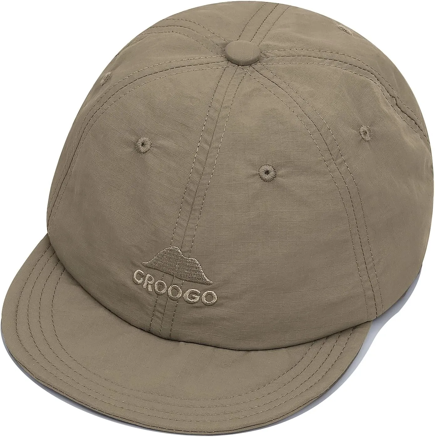 Croogo Quick Dry Short Brim Baseball Cap Soft Flat Bill Sun Hats Lightweight Trucker Caps Waterproof Umpire Short Bill Cap