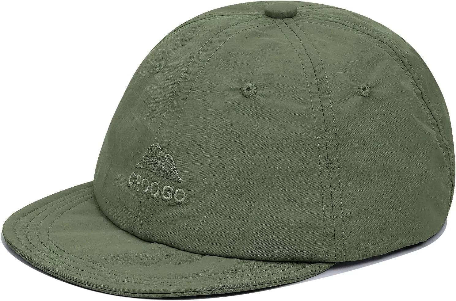 Croogo Quick Dry Short Brim Baseball Cap Soft Flat Bill Sun Hats Lightweight Trucker Caps Waterproof Umpire Short Bill Cap