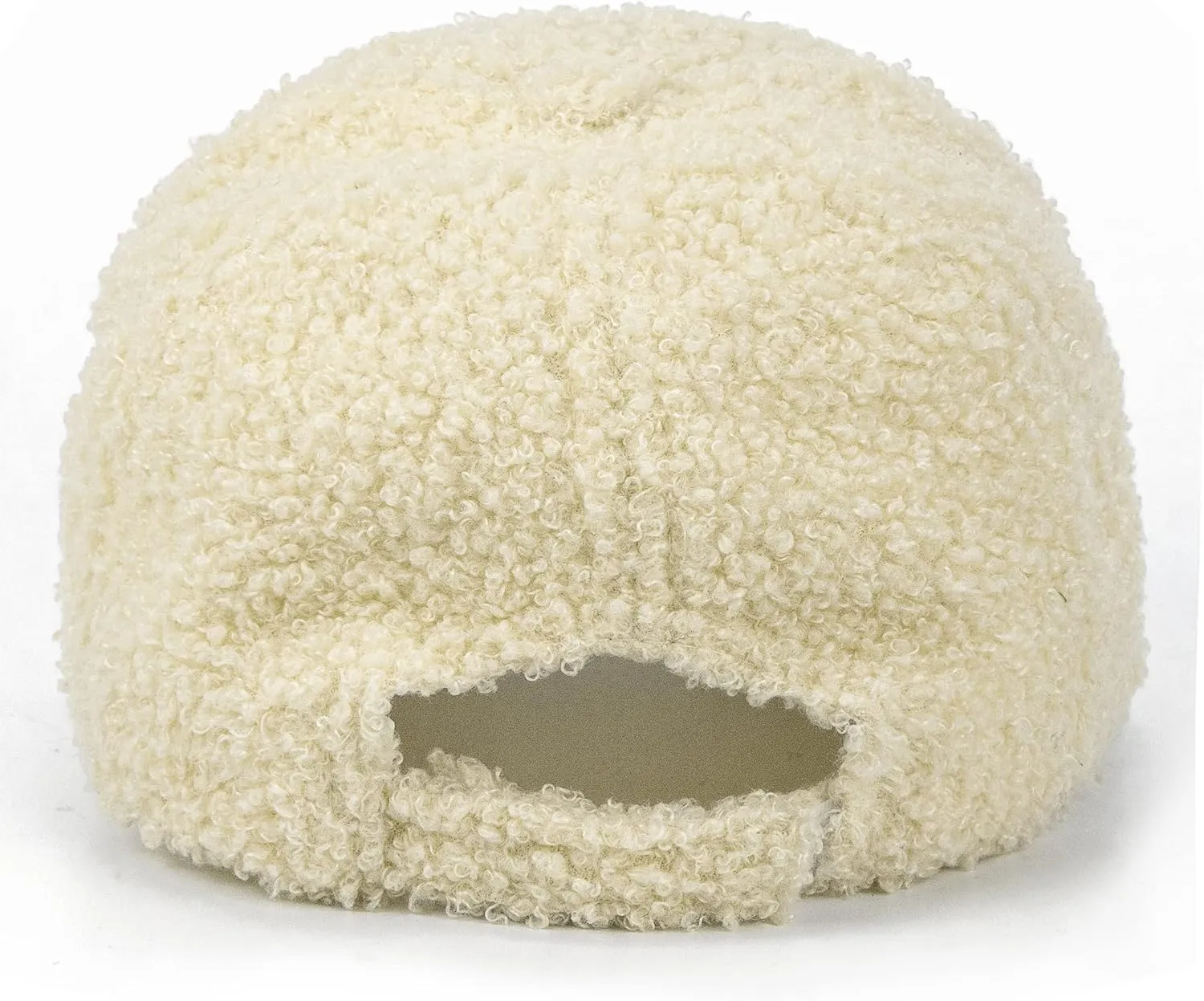 Faux-Sherpa-Baseball-Hat for Women & Men Winter Warm Faux Shearling Baseball Cap Teddy-Fleece Hip-Hop Cap