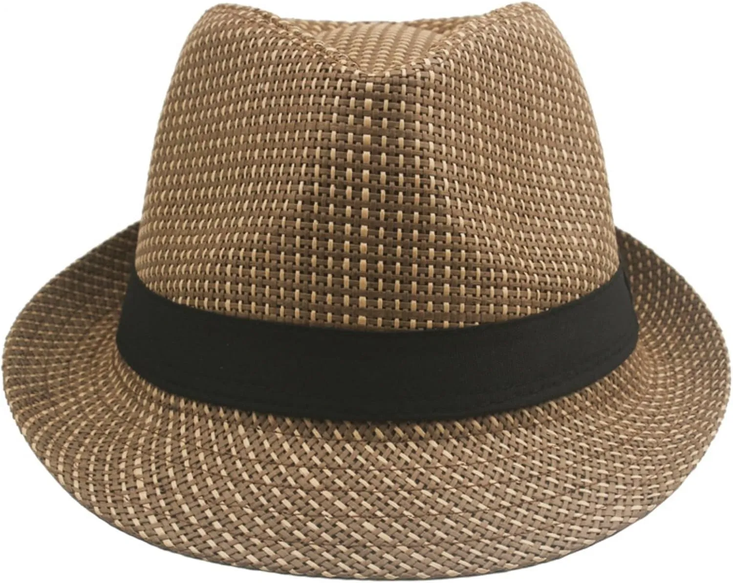 Fedoras Hats Jazz Hat Outdoor Sunscreen Hat Curled Top Hat Panama for Wedding, Party
