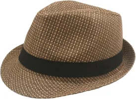 Fedoras Hats Jazz Hat Outdoor Sunscreen Hat Curled Top Hat Panama for Wedding, Party