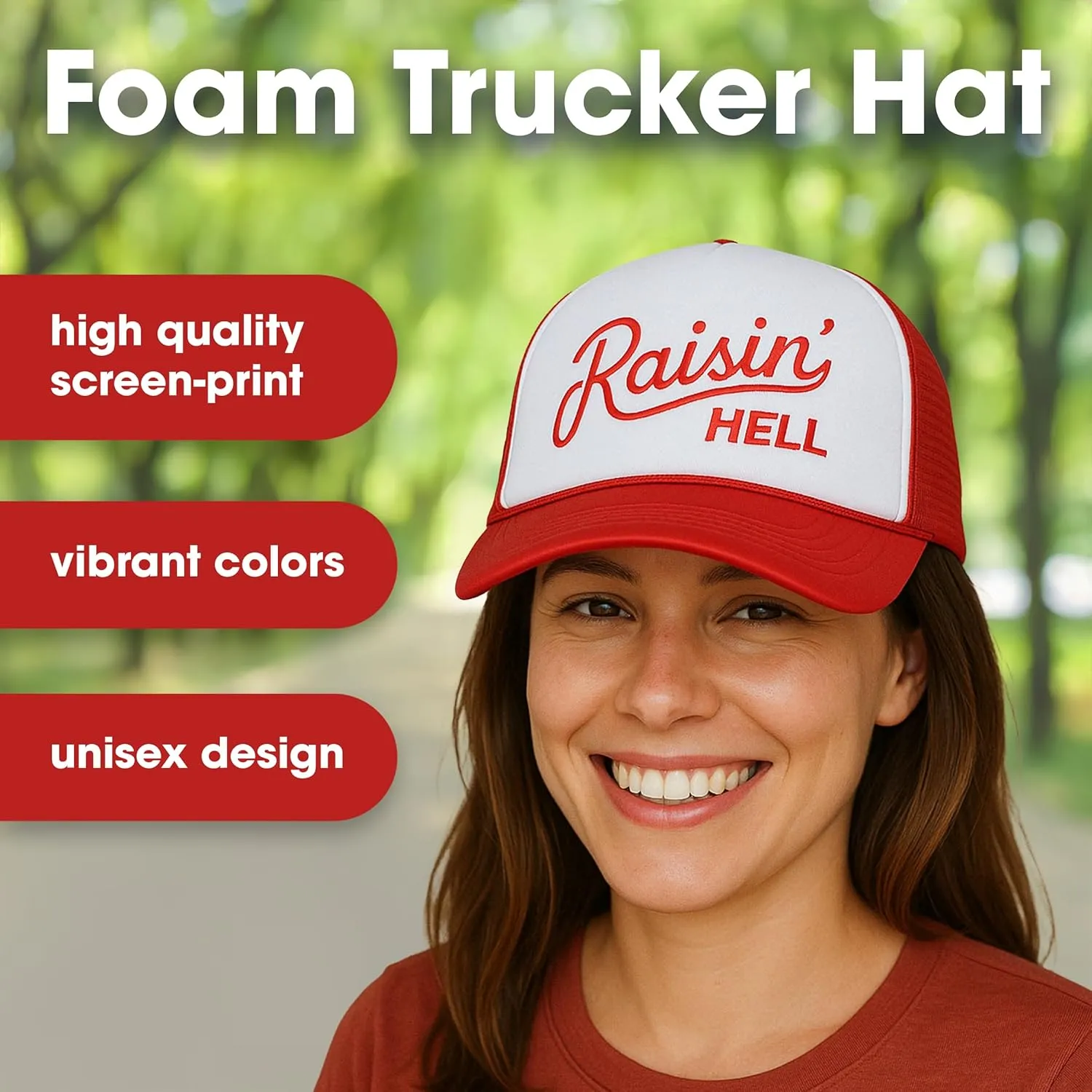 Funky Junque Premium Mesh Snapback Trucker Hat - Stylish Comfort for All - Patriotic, Humor & More