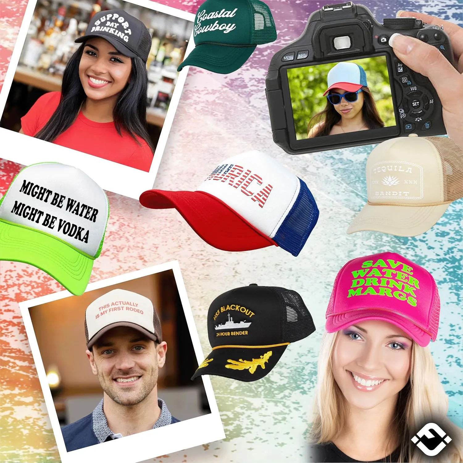 Funky Junque Premium Mesh Snapback Trucker Hat - Stylish Comfort for All - Patriotic, Humor & More