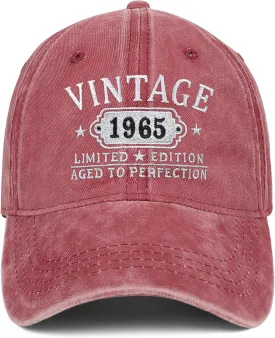 Happy 60th Birthday Gifts for Women Man Vintage 1965 Baseball Cap Funny Gifts Ideas