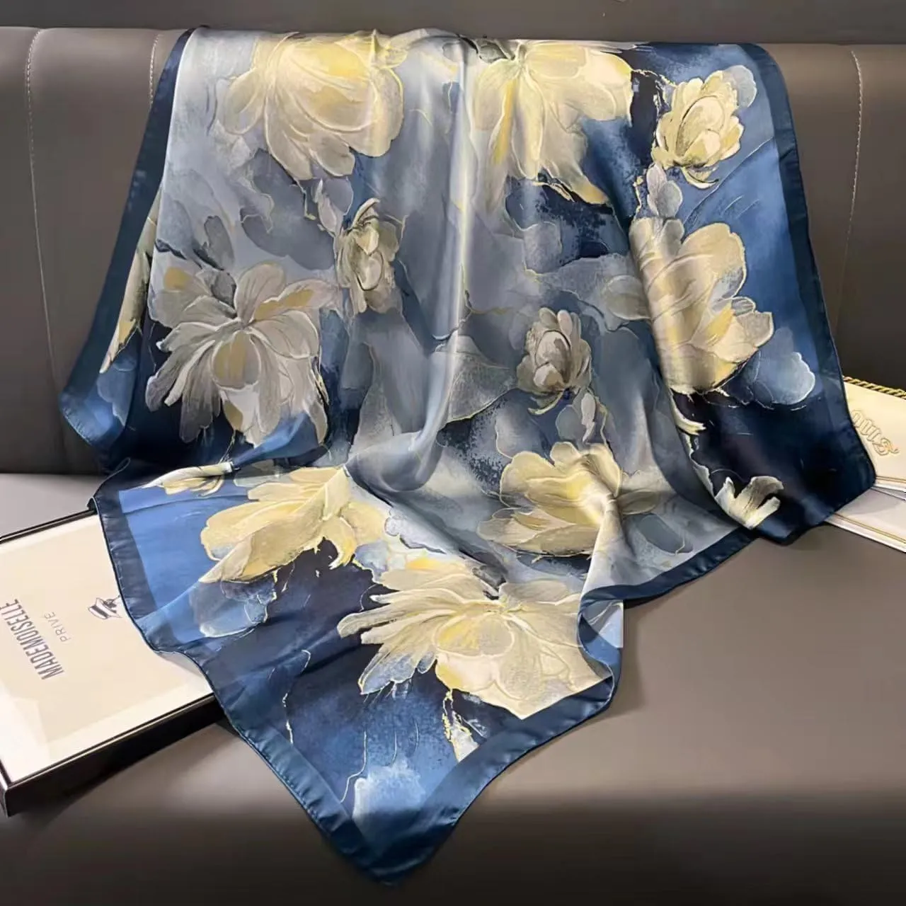 Headscarf Large Square Scarf 35" Fashion Scarves Silk Feeling Hair Wrapping Scarfs Hairscarf BA16