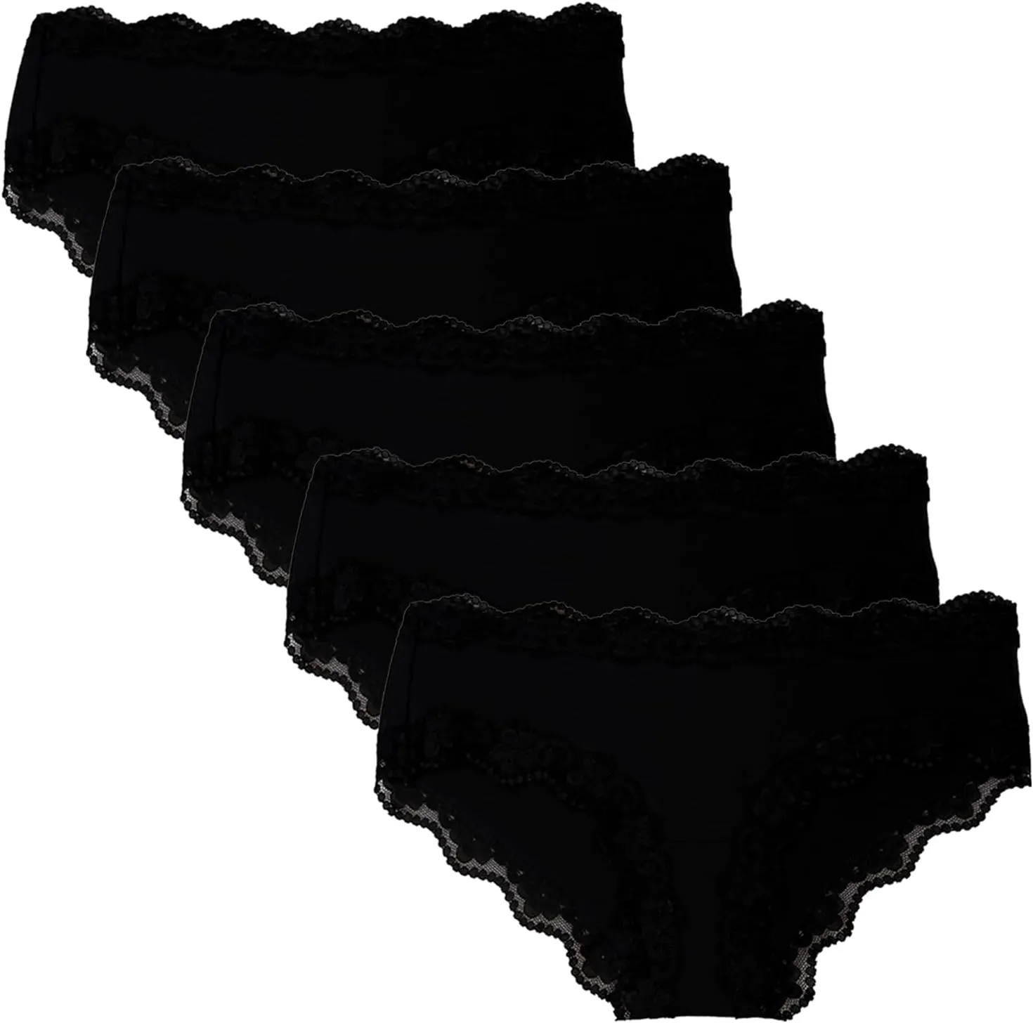 LYYTHAVON Womens Underwear Soft Breathable Cotton Brief Ladies Panties 5-Pack
