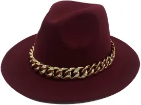Men Fedora Hat Unisex Solid Color Fedora Hat Women's Wide Brim Jazz Hat Autumn Winter Panama Hat