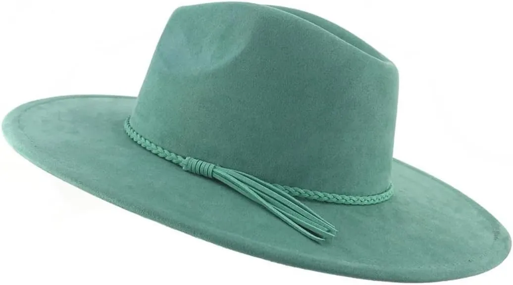 Men Women Wide Brim Fedora Hat Classic Church Jazz Hats