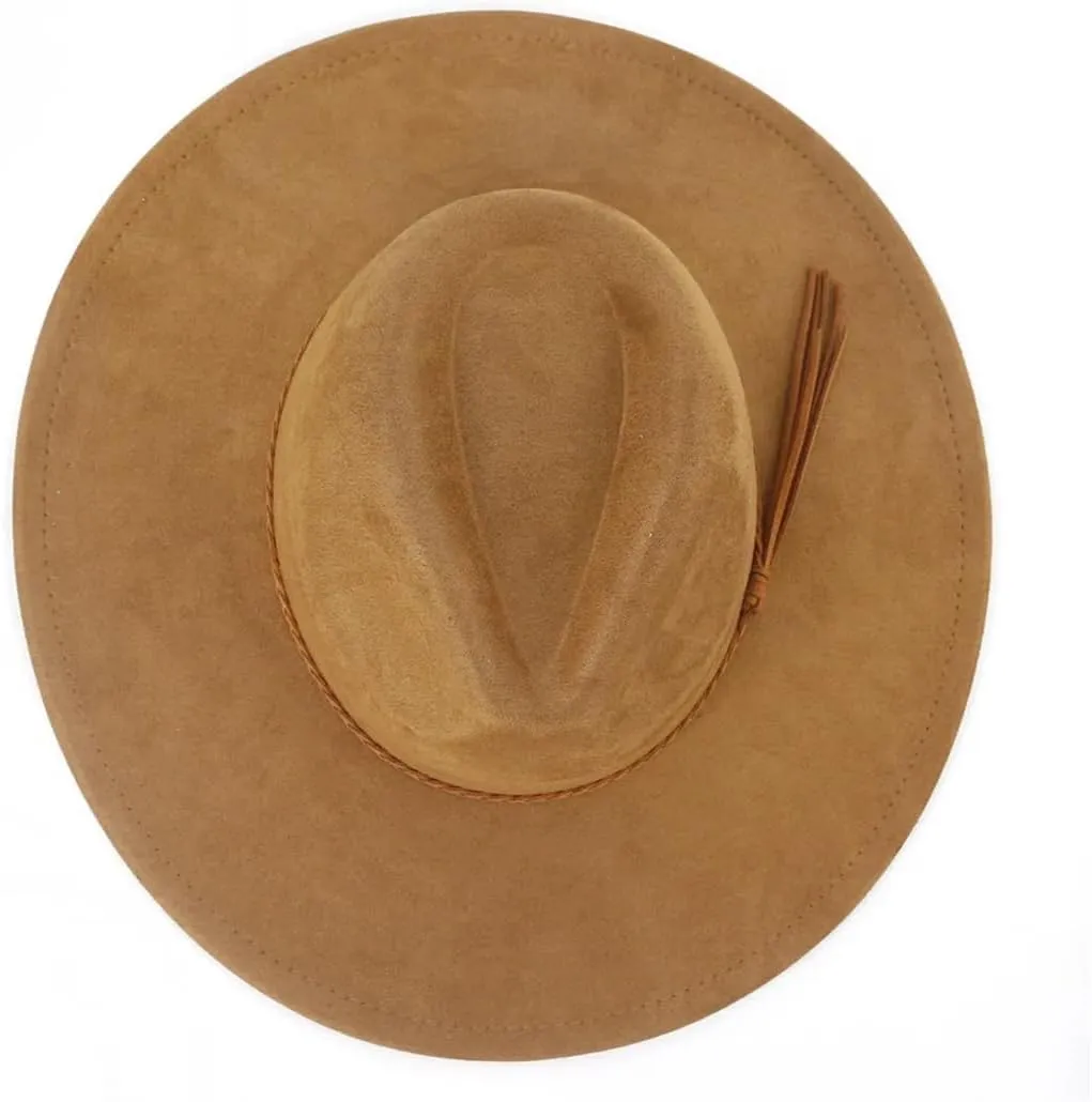 Men Women Wide Brim Fedora Hat Classic Church Jazz Hats