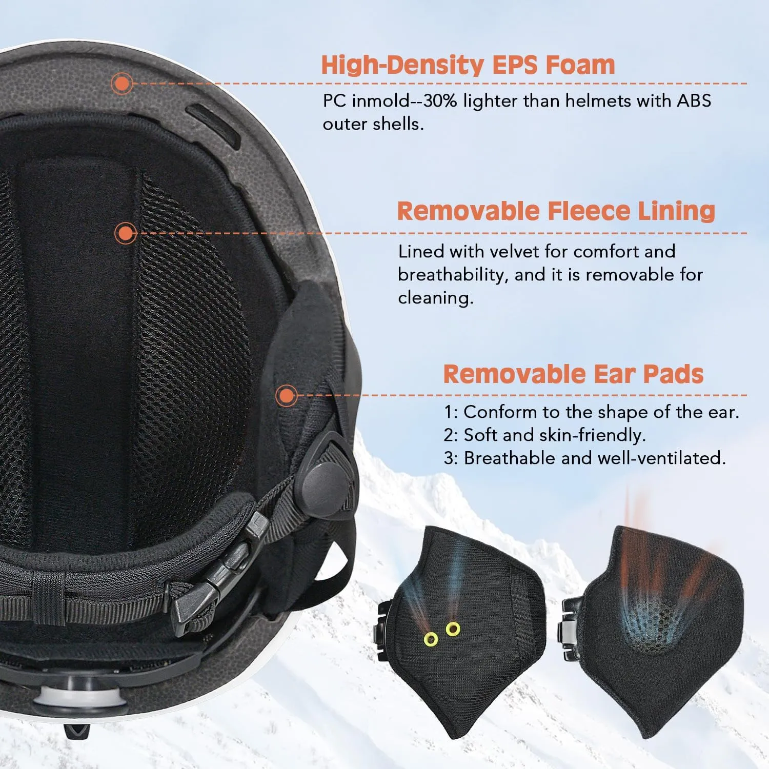 MOUNTALK Ultra-Lightweight Ski/Snowboard Helmet for Men,Women & Kids - Adjustable Fit,Meets ASTM Safety Standards - Perfect for Youth,Adults,Children, Snowboarding Gear & Accessories
