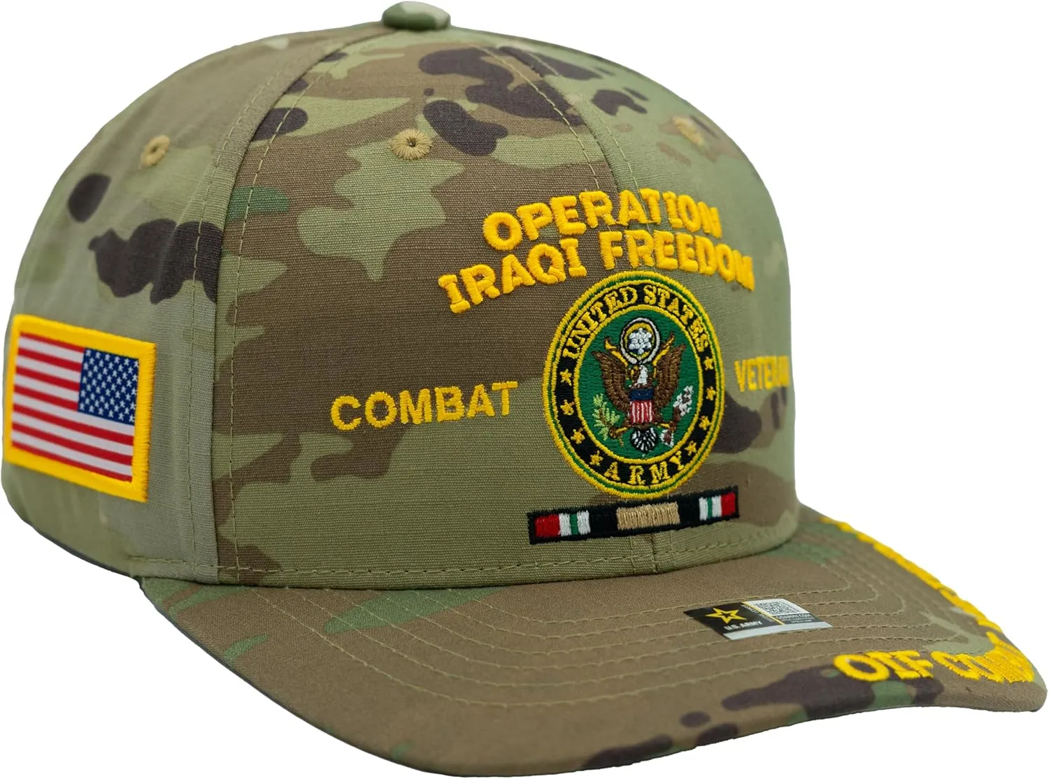 Operation Iraqi Freedom Veteran Hat for Men Official Licensed US Army OIF Combat Veterans Adjustable Cap