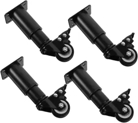 Pack Metal Adjustable Furniture Legs Sturdy Casters for Cabinet Couch Bed Coffee Table Easy to Install and Operate