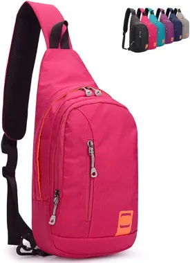 Peicees Small Sling Backpack Waterproof Unisex Shoulder Bag Chest Crossbody Daypack