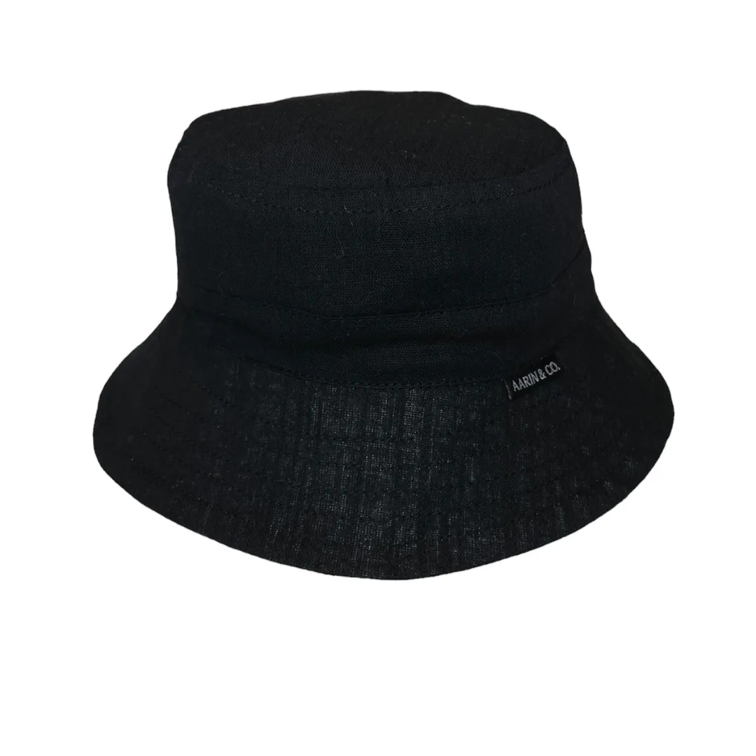Satin Lined Bucket Hat-Black