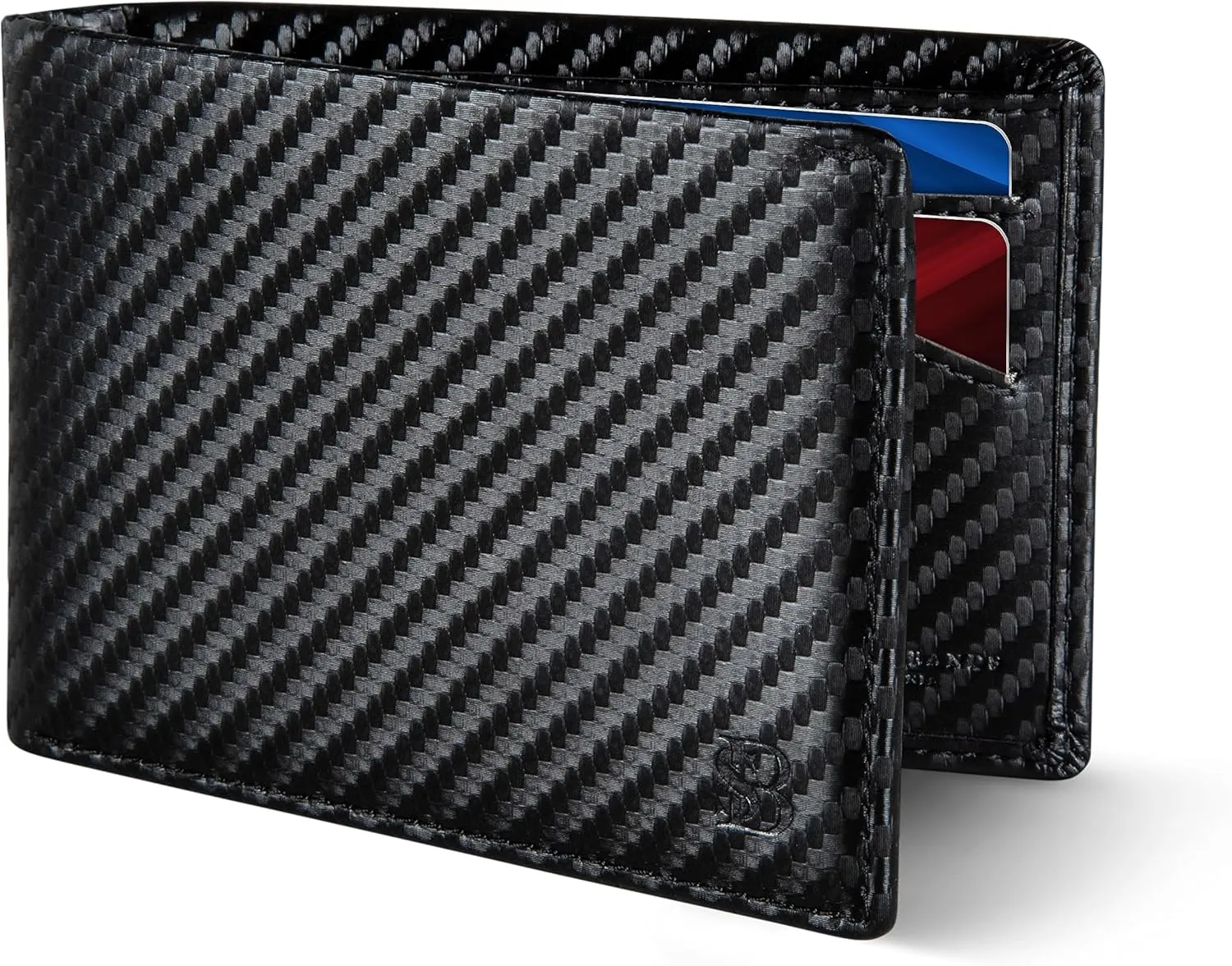 SERMAN BRANDS Mens Slim Bifold Wallet RFID Blocking Minimalist Front Pocket Wallets for Men - Thin & Stylish