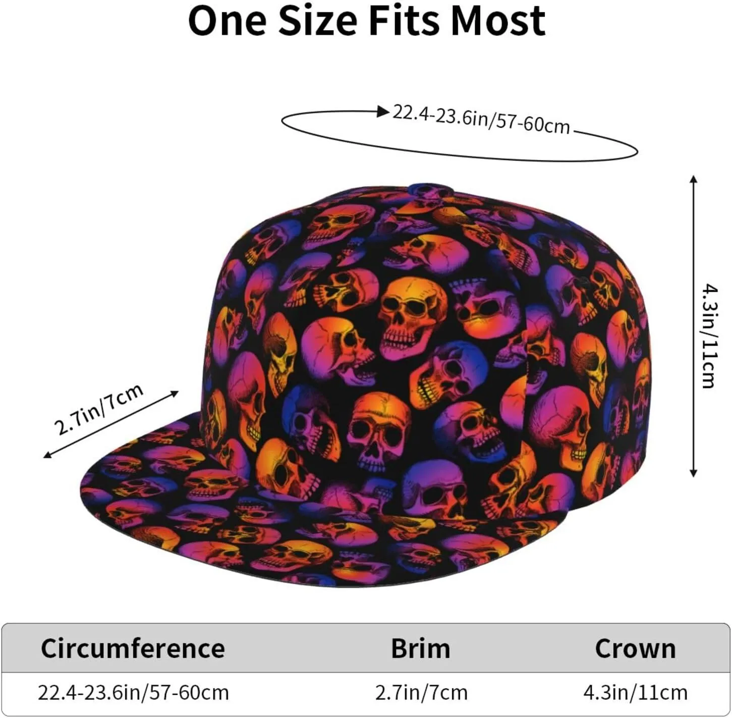 Snapback Hat for Men Women,Stylish Flat Bill Hat Baseball Caps Adjustable Flat Brim Hip Hop Baseball Hats
