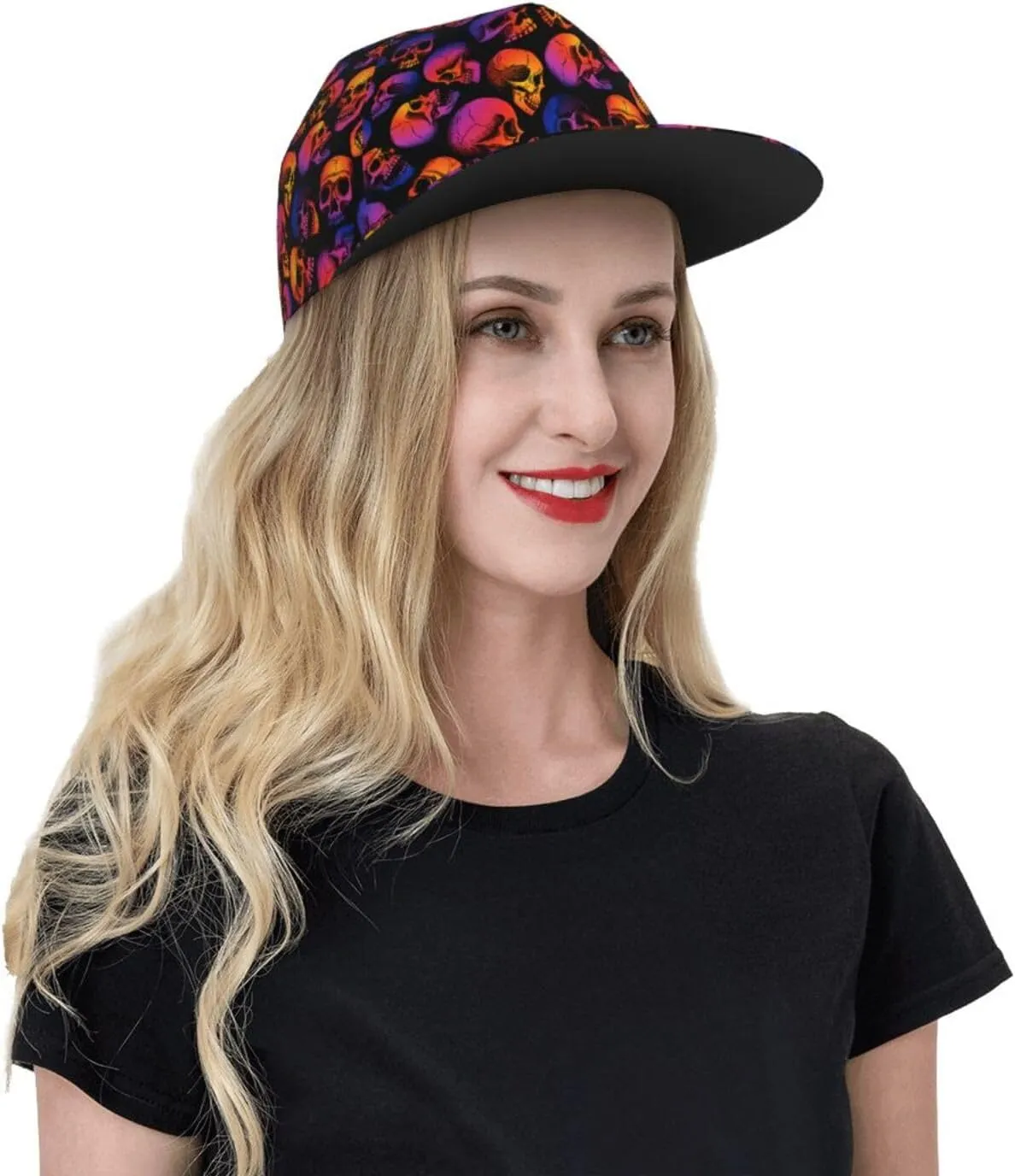 Snapback Hat for Men Women,Stylish Flat Bill Hat Baseball Caps Adjustable Flat Brim Hip Hop Baseball Hats