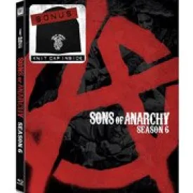 SONS OF ANARCHY The Complete Season 6 Blu Ray with Bonus Beanie Knit Stocking Cap