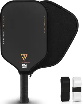 T700 Carbon Fiber Pickleball Paddles, Pickleball Set 16mm Pickle Ball Rackets with CMS Matte Surface Lightweight Honeycomb Core & Durable Edge Guard Protector Larger Sweet Spot