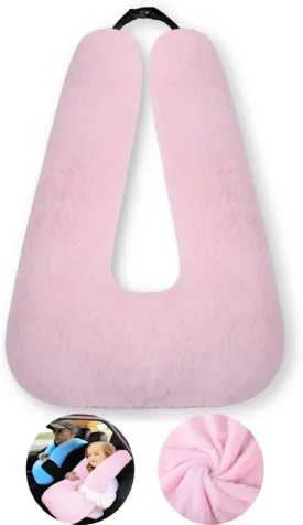 Travel Pillow Travel Pillow Cushion for The Back Seat of Car Car Pillow for Kids A Sleeping Artifact Suitable for Long-Distance Travel of Adults and Children Travel Pillow for Kids Pink