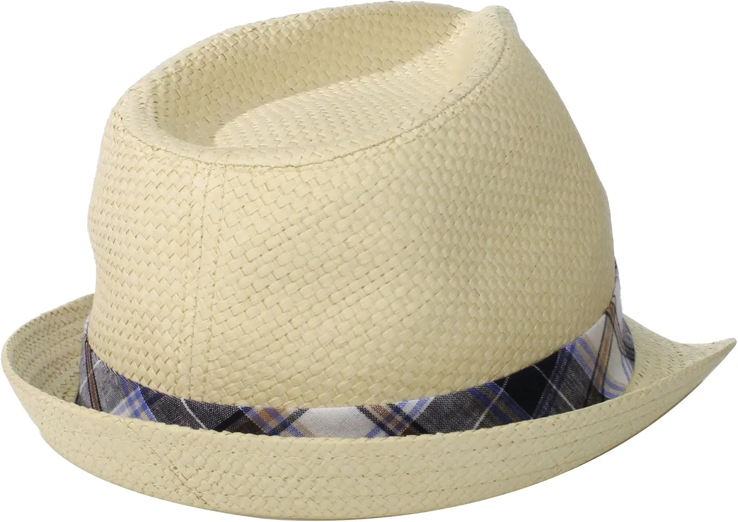 U.S. Polo Assn. Men's Plaid Band Straw Fedora
