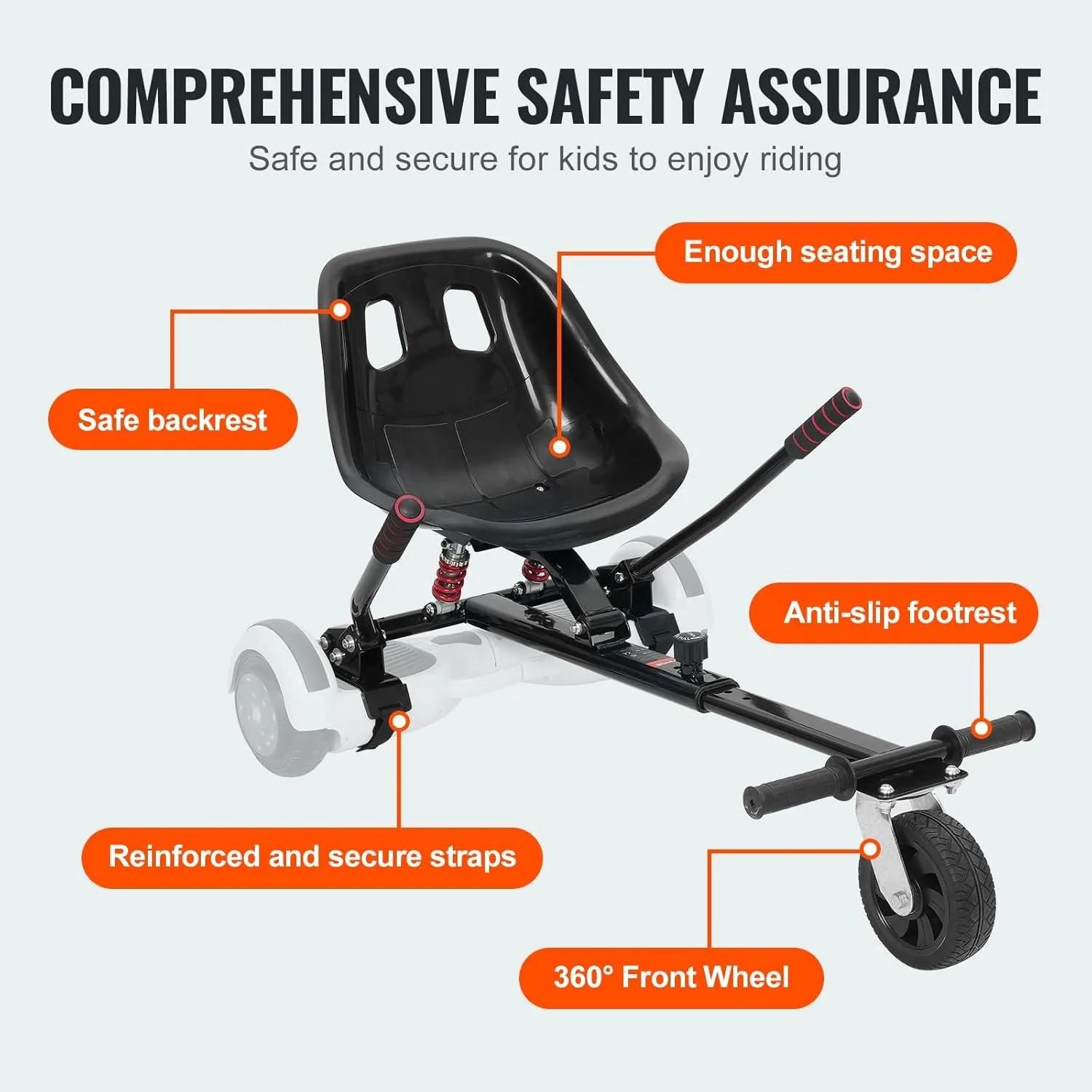 VEVOR Hoverboard Seat AttachmentHoverboard Go Kart for Kids and Adults