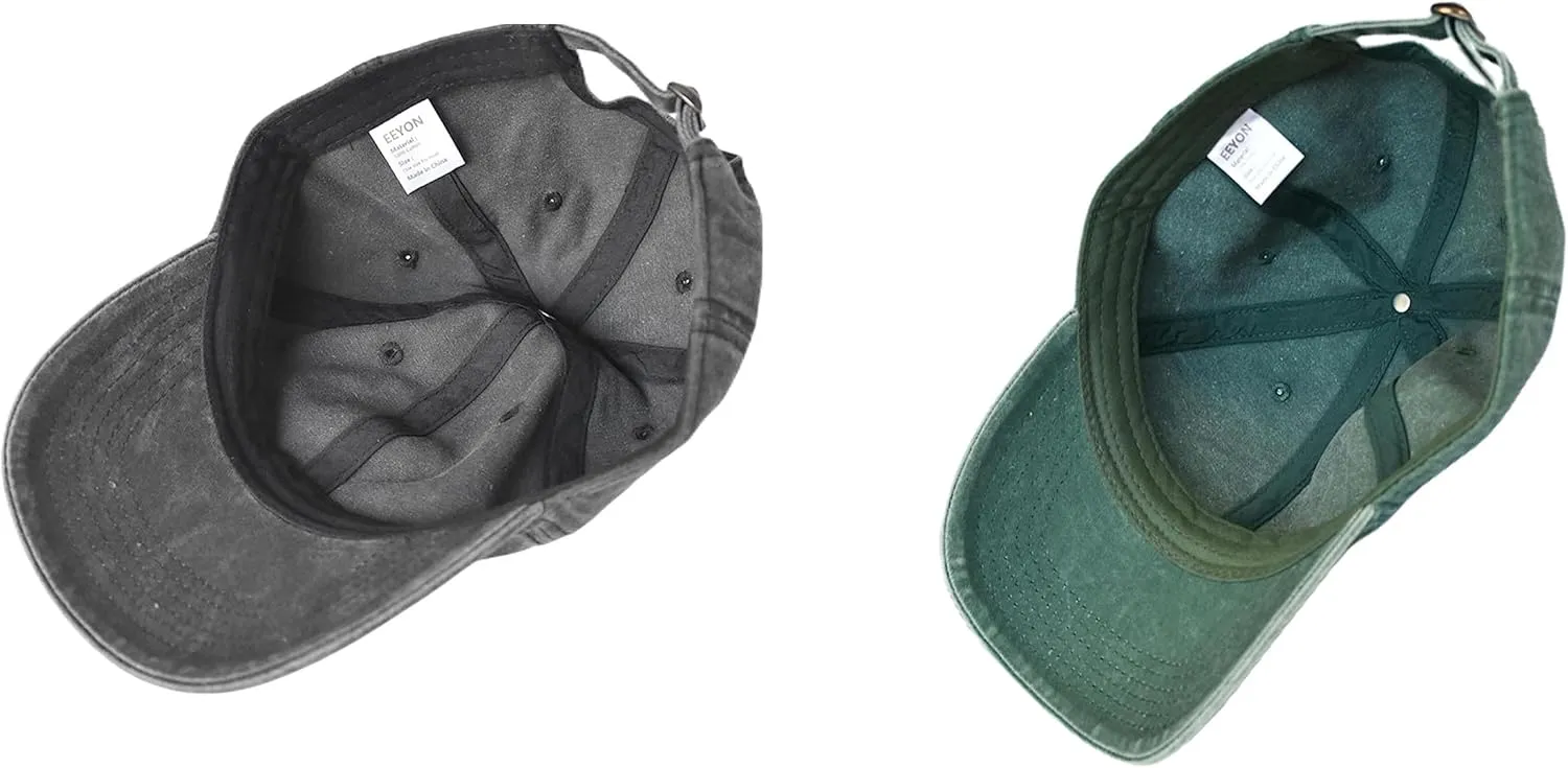 Vintage Washed Cotton Plain Baseball Caps Adjustable Unstructured Soft Blank Casual Dad Ball Hats for Men Women