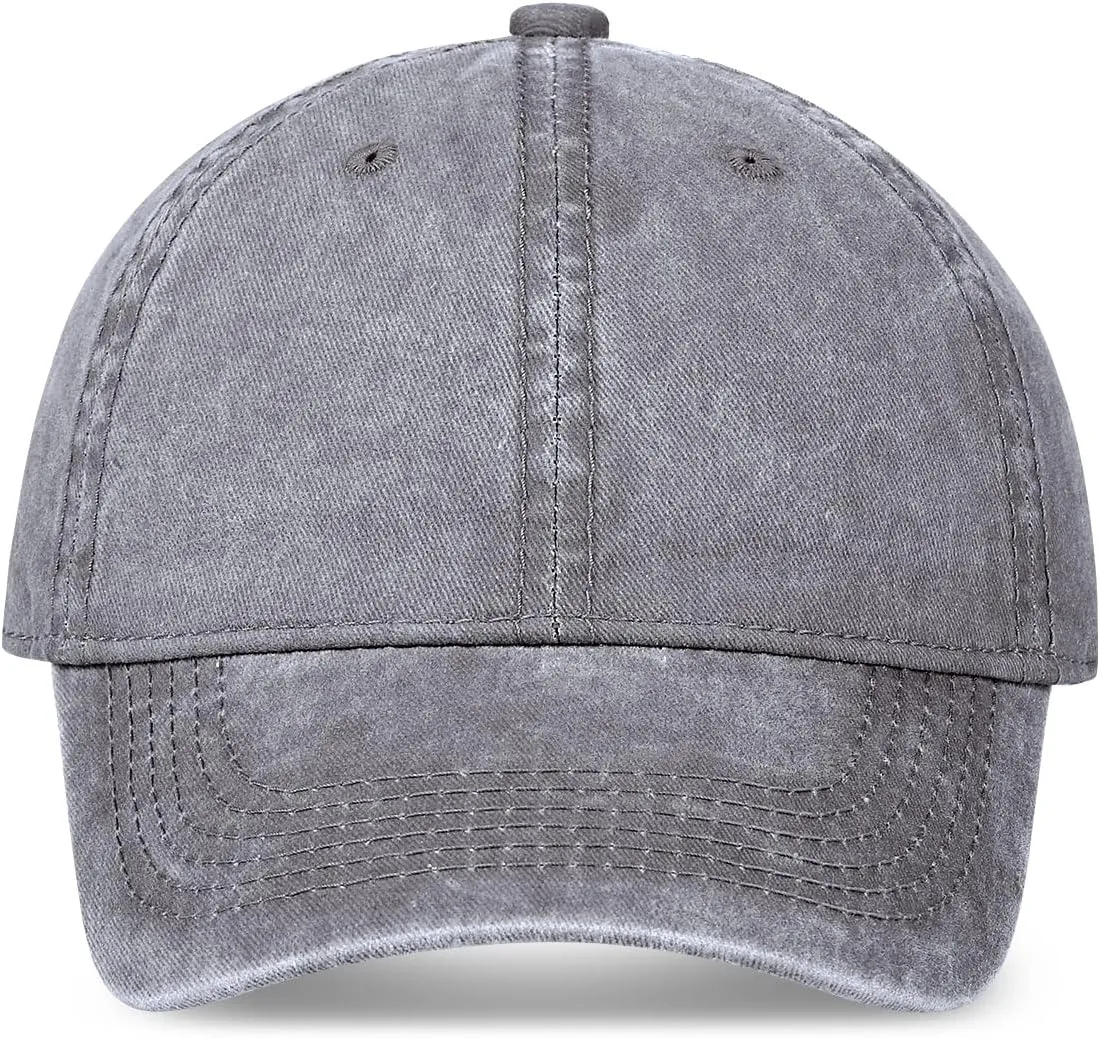 Vintage Washed Cotton Plain Baseball Caps Adjustable Unstructured Soft Blank Casual Dad Ball Hats for Men Women