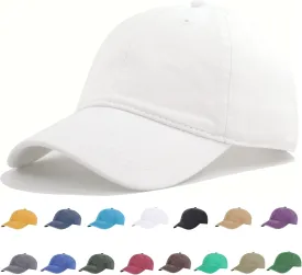 Vintage Washed Cotton Plain Baseball Caps Adjustable Unstructured Soft Blank Casual Dad Ball Hats for Men Women