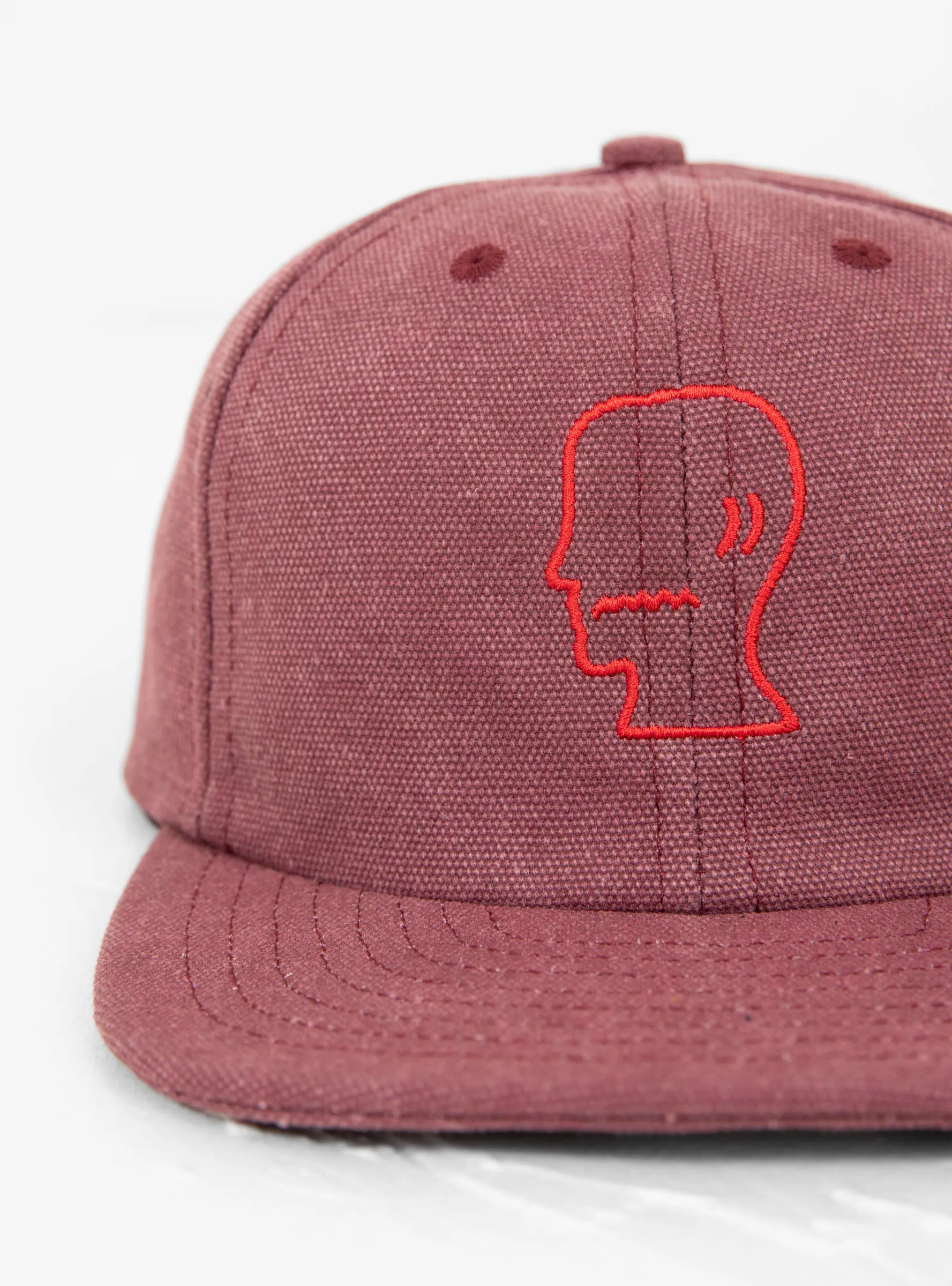 Washed Twill Logohead Cap Raspberry