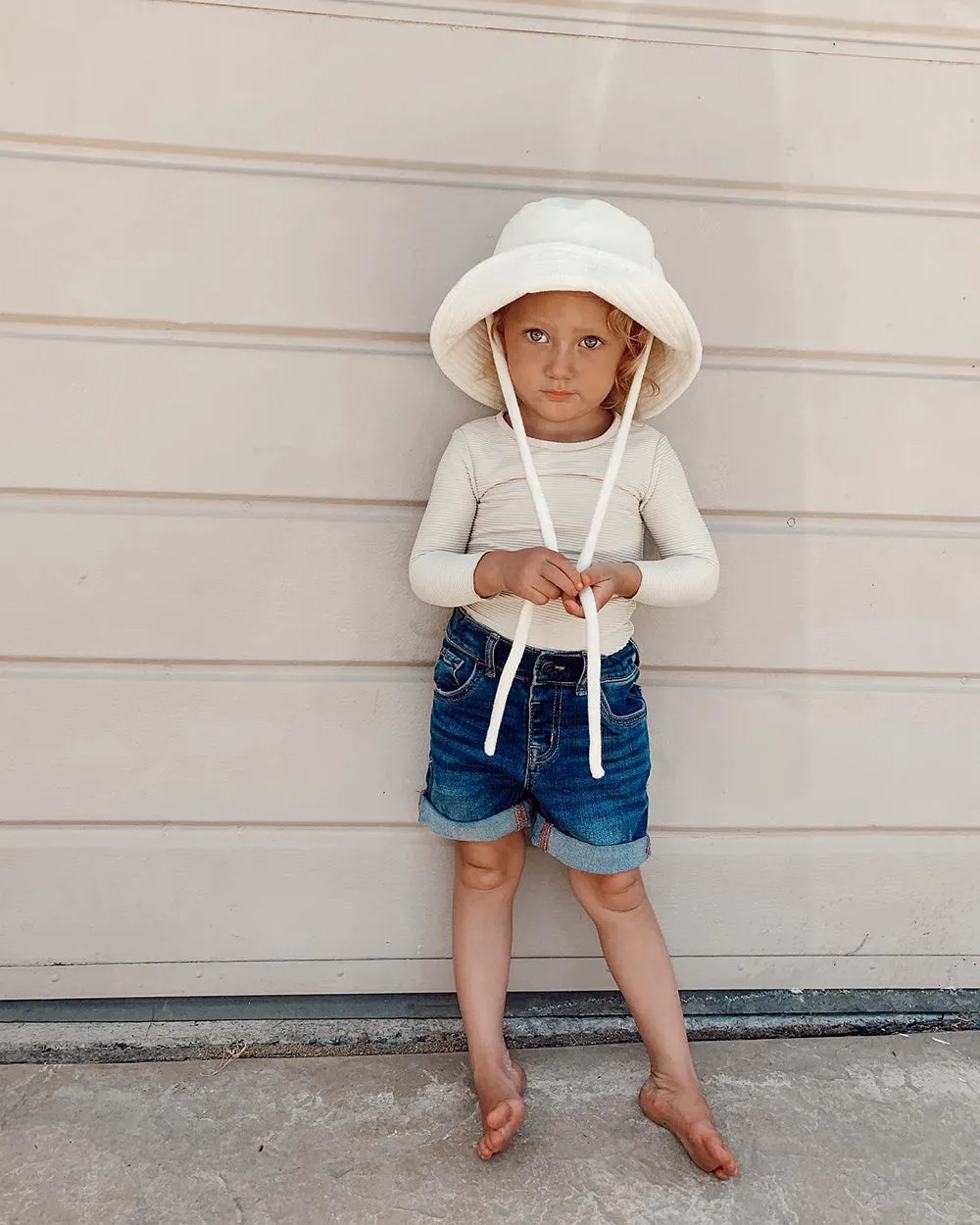 Wave Bucket - Beige Terry - Kids Mini