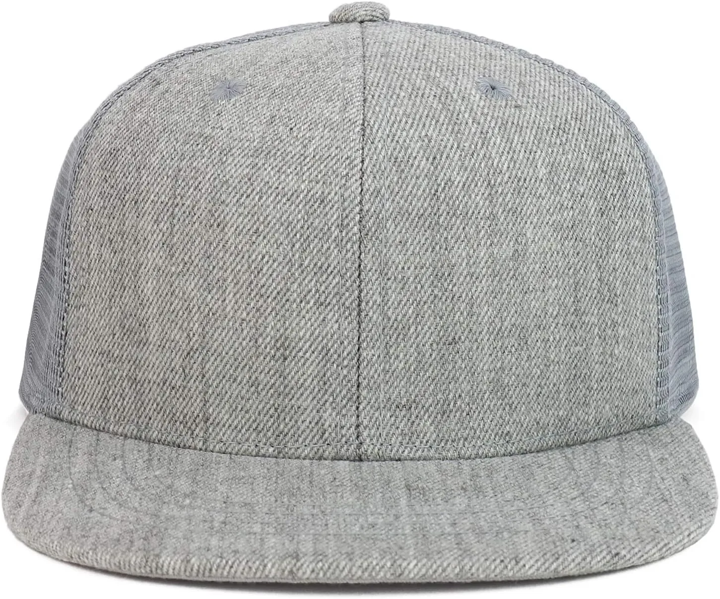 Youth Stylish Flat Bill Structured Mesh Back Snapback Trucker Cap