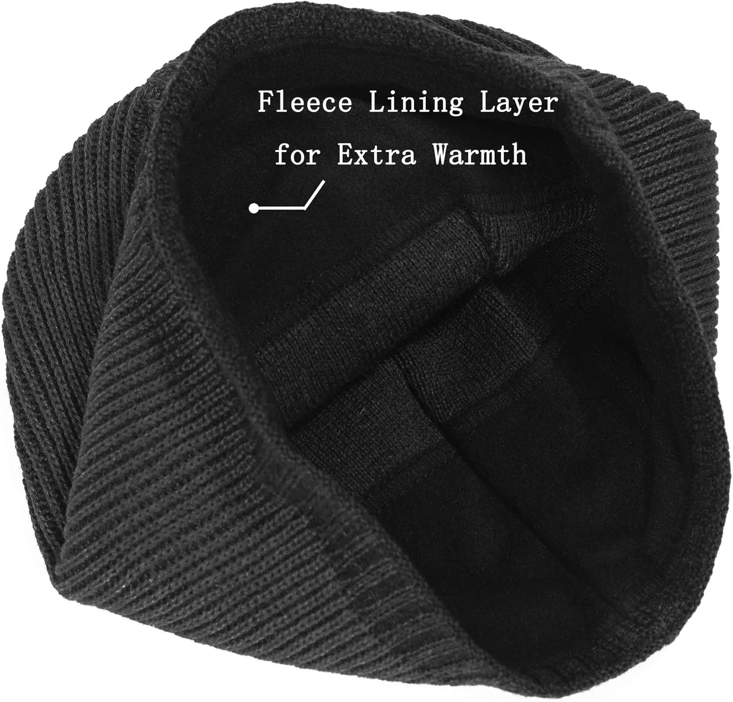 ZLYC Men Fashion Knit Fisherman Beanie Hat Winter Warm Thick Skull Cap